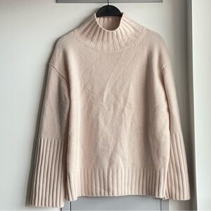 ALL SAINTS Cream Mockneck 100% Cashmere Sweater